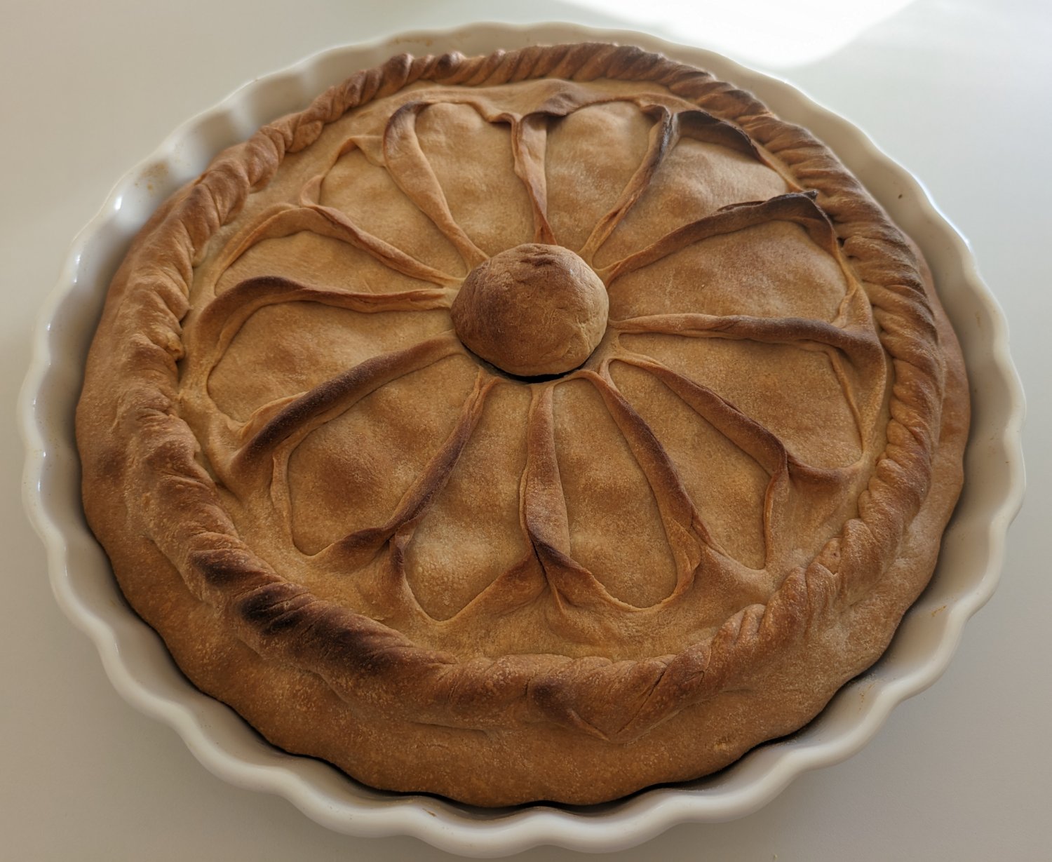 Tatar Pie with Meat and Potatoes (Belish)